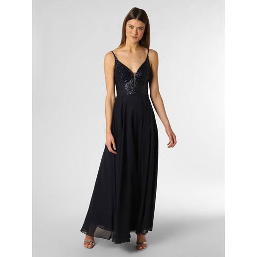 Swing Damska sukienka wieczorowa Kobiety Sztuczne włókno granatowy jednolity ze sklepu vangraaf w kategorii Sukienki - zdjęcie 148260085