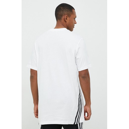 Adidas t-shirt bawełniany kolor biały z aplikacją L ANSWEAR.com