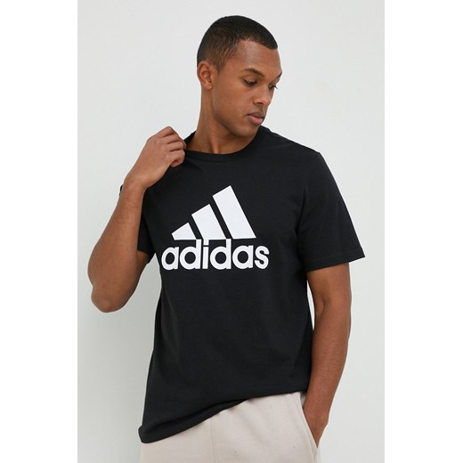 adidas t-shirt bawełniany kolor czarny z nadrukiem IC9347 ze sklepu ANSWEAR.com w kategorii T-shirty męskie - zdjęcie 148276616