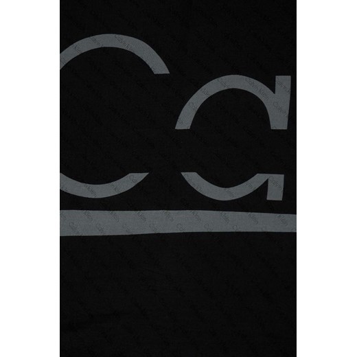 Calvin Klein szal damski kolor czarny wzorzysty Calvin Klein ONE ANSWEAR.com