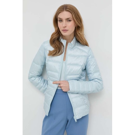 Guess kurtka dwustronna damska kolor niebieski przejściowa ze sklepu ANSWEAR.com w kategorii Kurtki damskie - zdjęcie 148347426