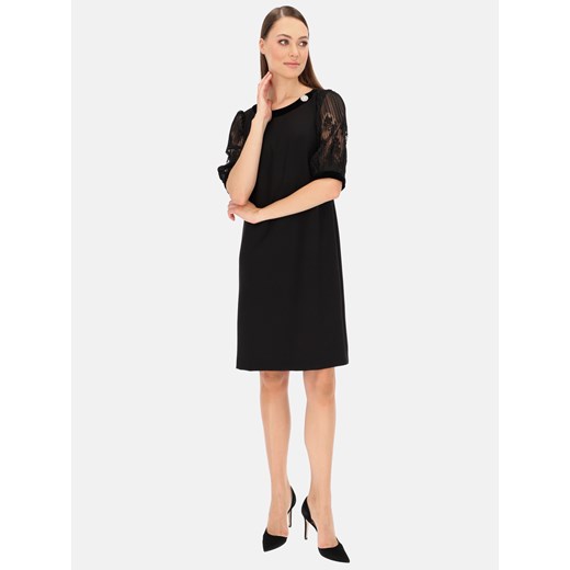 Czarna sukienka z bufiastymi rękawami Potis & Verso Galla Potis & Verso 36 Eye For Fashion