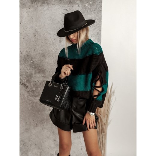 Sweter Gail Black Butelkowy Lisa Mayo uniwesralny Lisa Mayo