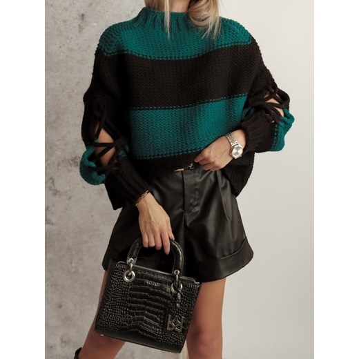 Sweter Gail Black Butelkowy Lisa Mayo uniwesralny Lisa Mayo