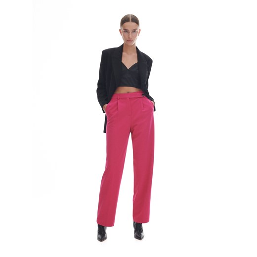 Reserved - Spodnie z wiskozą - Różowy Reserved M Reserved