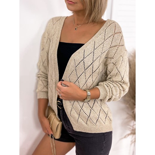 Sweter damski Ubra beżowy casual 