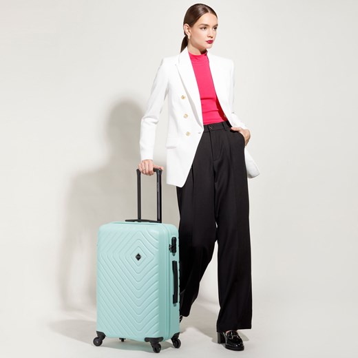 Średnia walizka z ABS-u z geometrycznym tłoczeniem Wittchen wyprzedaż WITTCHEN