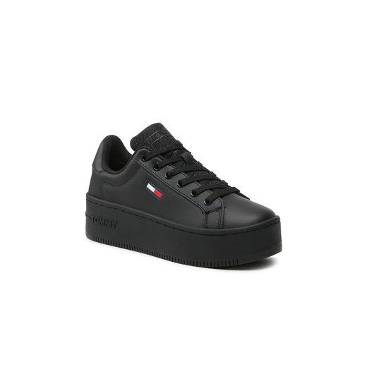 Sneakersy Tommy Jeans - Flatform Ess EN0EN02043 Triple Black 0GK Tommy Jeans 35 eobuwie.pl