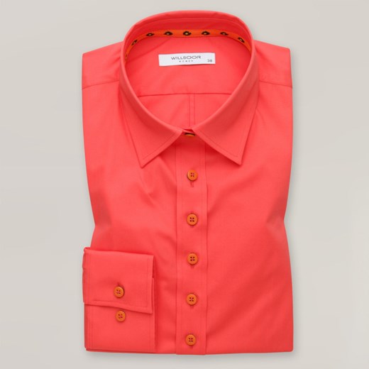 Klasyczna marchewkowa bluzka z pomarańczowymi guzikami Willsoor 40 okazja Willsoor