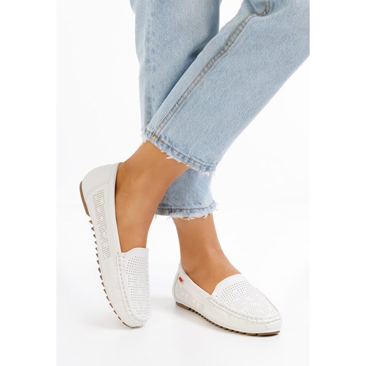 Białe mokasyny Yareli Zapatos 37 Zapatos promocyjna cena