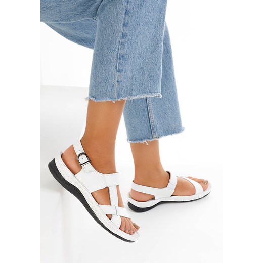 Białe sandały damskie skórzane Zinna ze sklepu Zapatos w kategorii Sandały damskie - zdjęcie 148525407