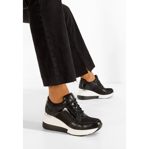 Czarne sneakersy na koturnie Venista V2 ze sklepu Zapatos w kategorii Buty sportowe damskie - zdjęcie 148526037