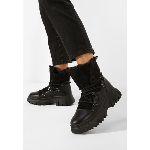 Czarne botki damskie ocieplane Fralesia Zapatos 39 Zapatos okazja