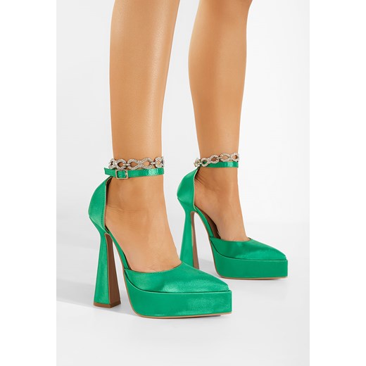 Zielone szpilki Irania ze sklepu Zapatos w kategorii Czółenka - zdjęcie 148526476