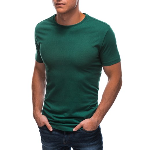 T-shirt męski basic 1683S - zielony Edoti.com S Edoti promocja