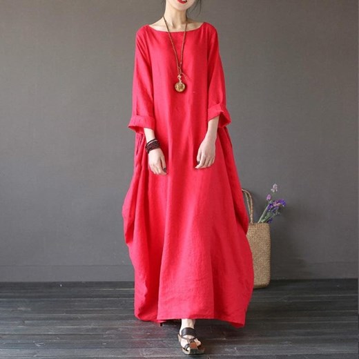Oversizowa Sukienka Maxi ze sklepu ParinePL w kategorii Sukienki - zdjęcie 148585598