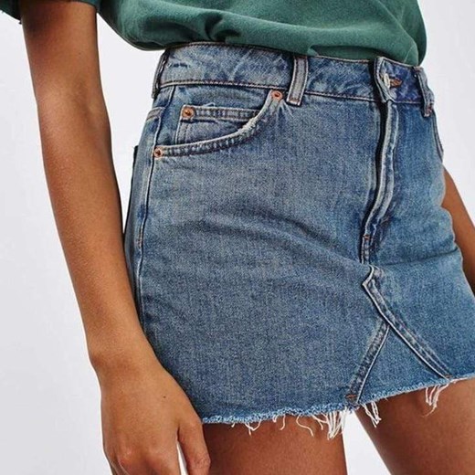 Jeansowa Spódnica Z Kieszeniami ze sklepu ParinePL w kategorii Spódnice - zdjęcie 148588166