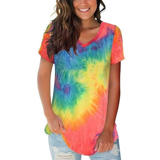 T-shirt Tie Dye ze sklepu ParinePL w kategorii Bluzki damskie - zdjęcie 148588486