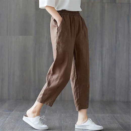 Szerokie Spodnie Z Gumką ze sklepu ParinePL w kategorii Spodnie damskie - zdjęcie 148589527