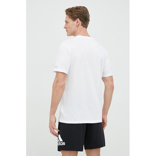 Adidas Performance t-shirt treningowy kolor biały z nadrukiem XL ANSWEAR.com