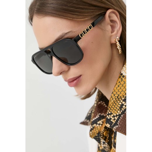 Gucci okulary przeciwsłoneczne kolor czarny Gucci 58 ANSWEAR.com