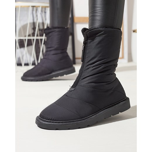 Royalfashion Czarne damskie buty a'la śniegowce Tirigga ze sklepu royalfashion.pl w kategorii Śniegowce damskie - zdjęcie 148614415