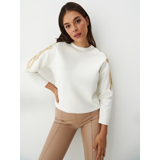 Mohito - Biały sweter z cekinami - Biały Mohito L Mohito