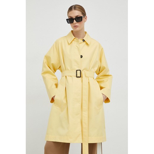 Weekend Max Mara trencz damski kolor żółty przejściowy 36 ANSWEAR.com