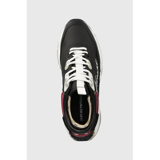Emporio Armani sneakersy skórzane kolor czarny X3X173 XN759 M700 Emporio Armani 40 ANSWEAR.com