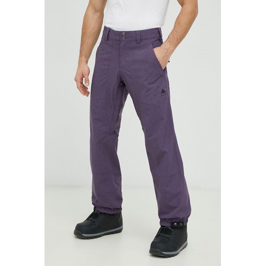 Burton spodnie Melter Plus kolor fioletowy ze sklepu ANSWEAR.com w kategorii Spodnie męskie - zdjęcie 148696468