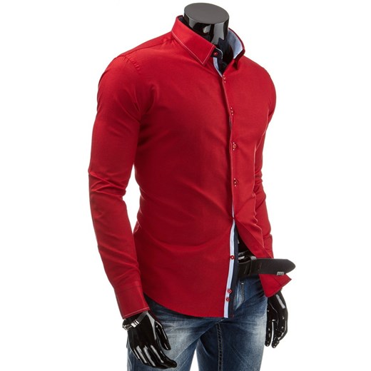 Koszula z długim rękawem (dx0708) dstreet czerwony bawełniane