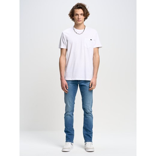 Koszulka męska z kieszonką biała Carbon 101 ze sklepu Big Star w kategorii T-shirty męskie - zdjęcie 148974137