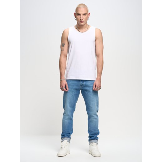 Koszulka męska bez rękawów biała Dero 101 ze sklepu Big Star w kategorii T-shirty męskie - zdjęcie 148974195