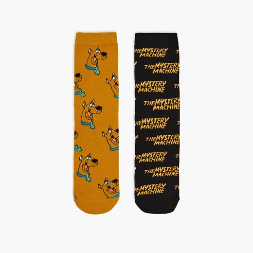 Cropp - 2 pack skarpet Scooby Doo - Brązowy Cropp 43 okazja Cropp