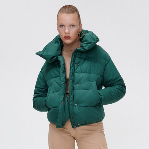 Cropp - Zielona kurtka puffer - Cropp S okazyjna cena Cropp