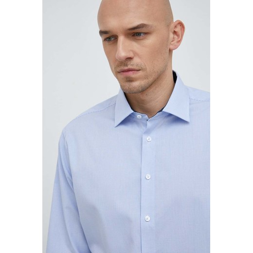 Seidensticker koszula bawełniana Shaped męska kolor niebieski regular 01.253710 ze sklepu ANSWEAR.com w kategorii Koszule męskie - zdjęcie 148988085
