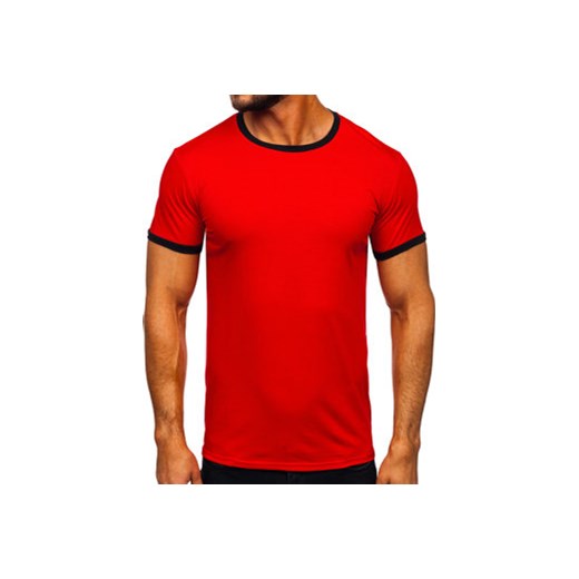 Czerwony t-shirt męski Denley 8T83 XL Denley wyprzedaż