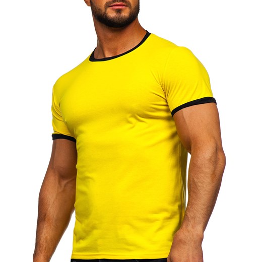 Żółty t-shirt męski Denley 8T83 XL wyprzedaż Denley