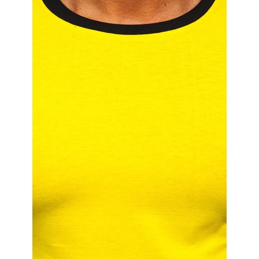 Żółty t-shirt męski Denley 8T83 M promocyjna cena Denley
