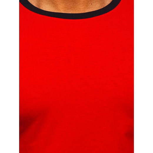 Czerwony t-shirt męski Denley 8T83 XL okazyjna cena Denley
