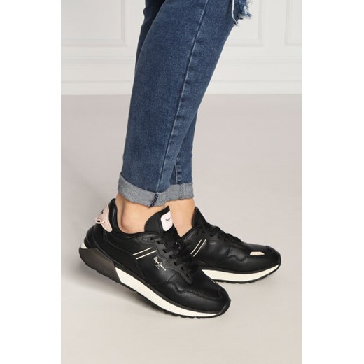 Pepe Jeans London Skórzane sneakersy combi 38 okazja Gomez Fashion Store