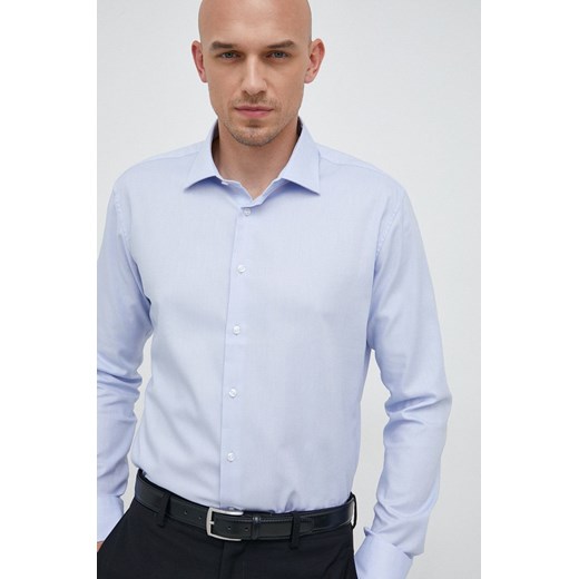 Seidensticker koszula bawełniana X-Slim męska kolor niebieski slim z kołnierzykiem klasycznym 01.493650 ze sklepu ANSWEAR.com w kategorii Koszule męskie - zdjęcie 149001976