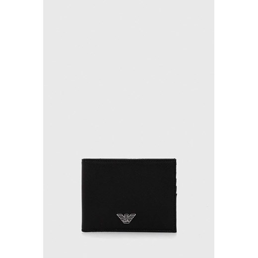 Emporio Armani portfel męski kolor czarny Y4R165 Y138E ze sklepu ANSWEAR.com w kategorii Portfele męskie - zdjęcie 149002039