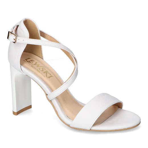 Sandały Lewski 3015 Biały Groch ze sklepu Arturo-obuwie w kategorii Sandały damskie - zdjęcie 149031538