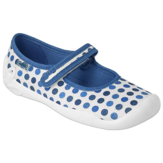 Befado obuwie dziecięce 114Y495 niebieskie srebrny szare ze sklepu ButyModne.pl w kategorii Kapcie dziecięce - zdjęcie 149040855