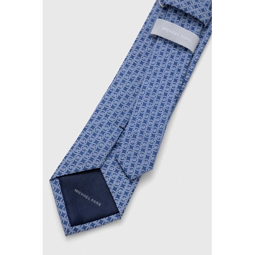 Michael Kors krawat jedwabny kolor niebieski Michael Kors ONE ANSWEAR.com