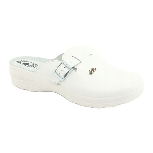 Befado obuwie damskie 157D003 białe ze sklepu ButyModne.pl w kategorii Klapki damskie - zdjęcie 149059057