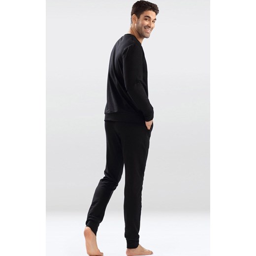 Komplet męski dresowy Justin, Kolor czarny, Rozmiar M, DKaren ze sklepu Intymna w kategorii Piżamy męskie - zdjęcie 149065006