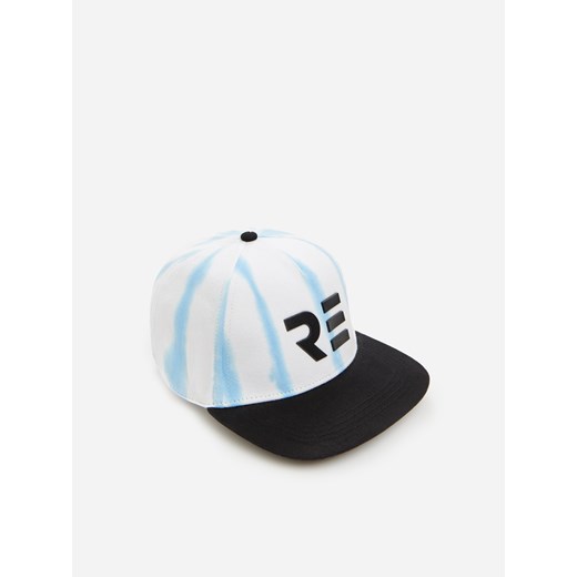 Reserved - Bawełniana czapka z daszkiem z efektem tie dye - Niebieski Reserved M/L Reserved okazja