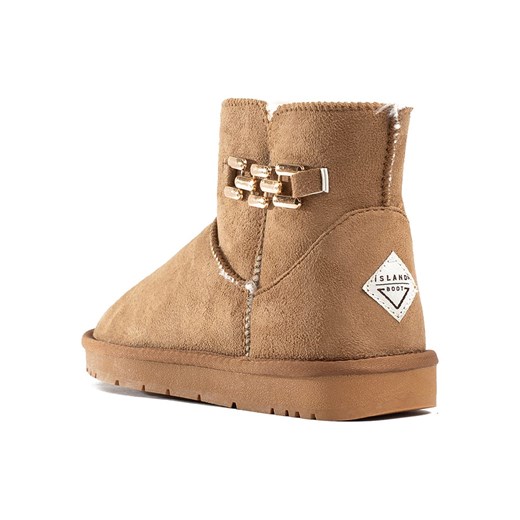 Śniegowce damskie Island Boot na płaskiej podeszwie zimowe casual 